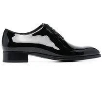 Oxford-Schuhe mit Lackoptik - Schwarz