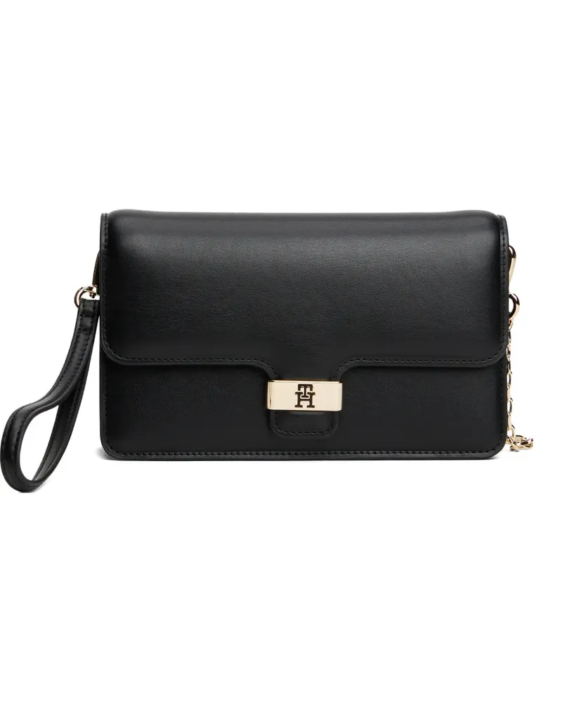 Tommy Hilfiger TH Monogram-plaque clutch bag - Schwarz Schwarz