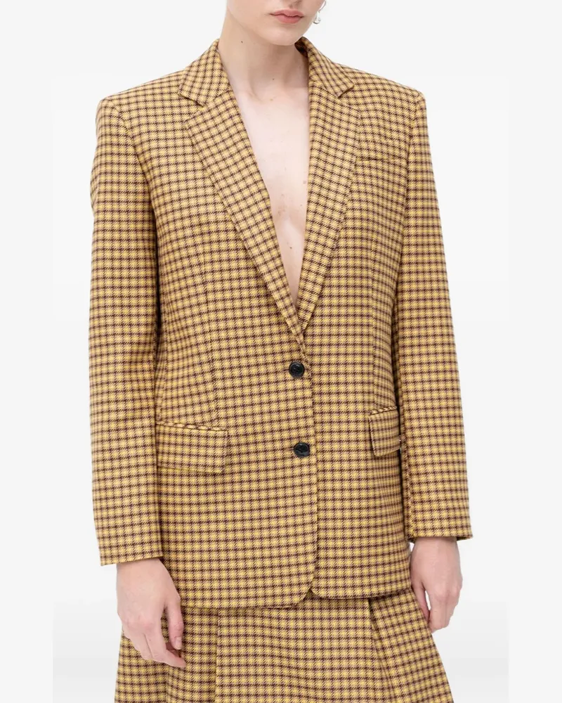 HUGO BOSS checked single-breasted blazer - Gelb Gelb