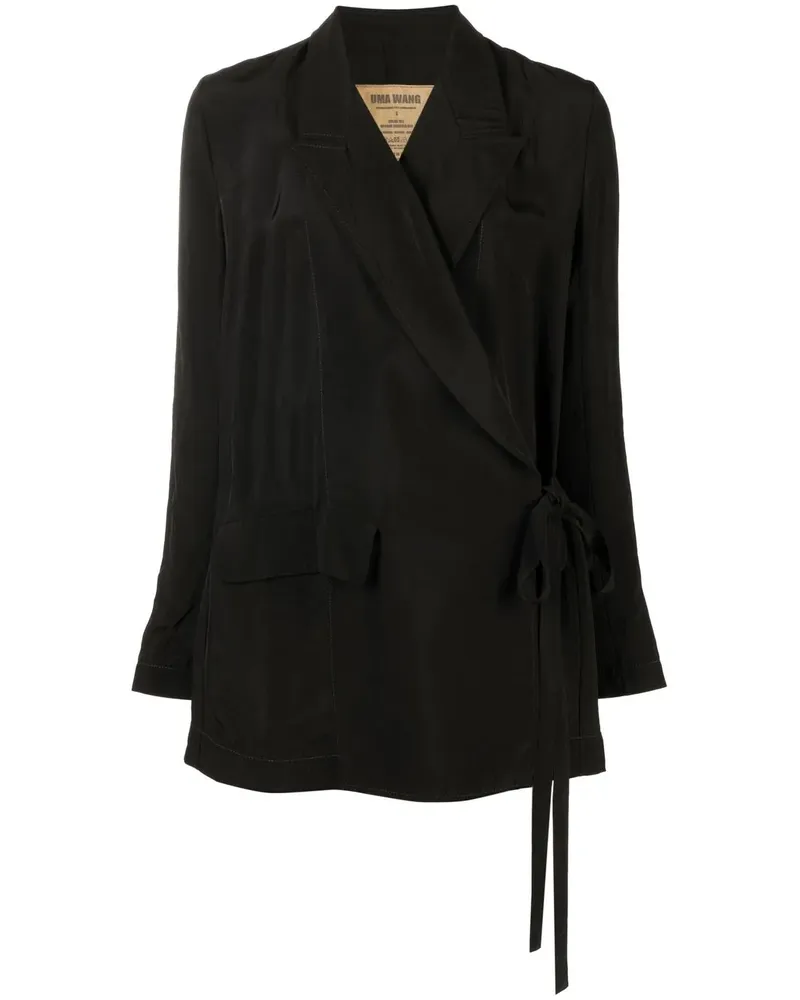 Uma Wang Blazer mit steigendem Revers - Schwarz Schwarz