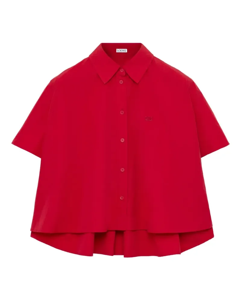 Loewe Kastiges Hemd mit Logo-Stickerei - Rot Rot