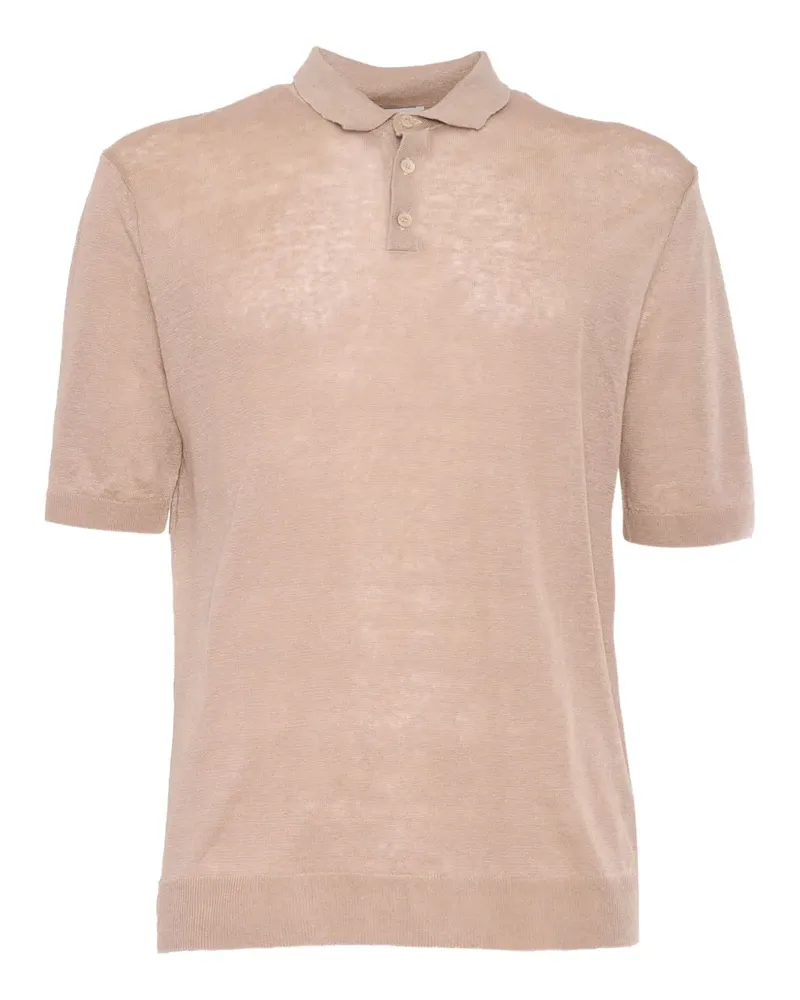 Ballantyne Kurzärmeliges Poloshirt - Nude Nude