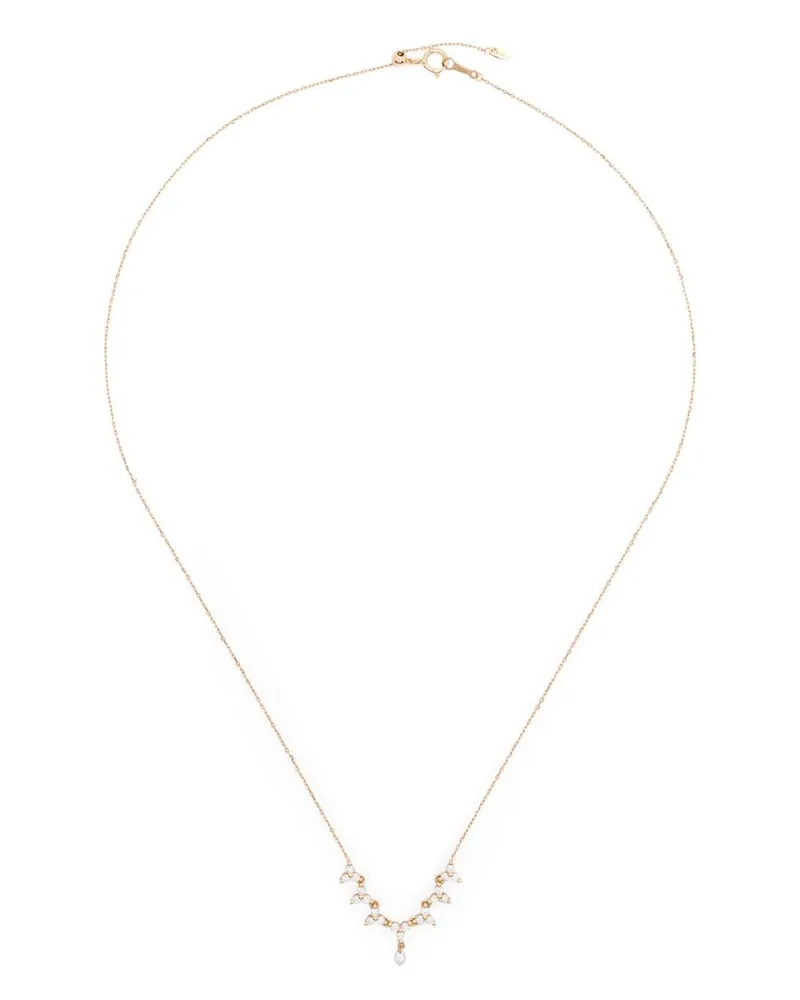 PERSEE 18kt Triangle Gelbgold-Tennishalskette mit Diamant Gelb