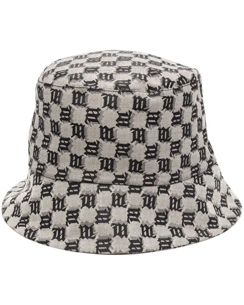 MISBHV Fischerhut mit Monogrammmuster - Schwarz Schwarz