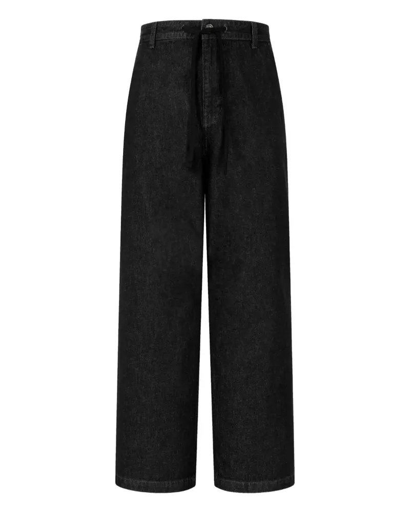 STUDIO TOMBOY Gerade Jeans mit Kordelzug - Schwarz Schwarz