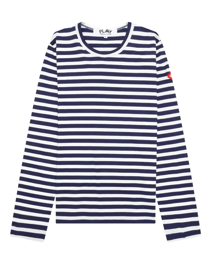 Comme des Garçons x The Artist Invader gestreiftes T-Shirt - Blau Blau
