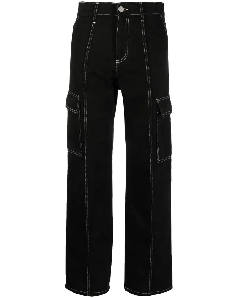Philosophy Di Lorenzo Serafini Gerade Jeans mit Cargotaschen - Schwarz Schwarz