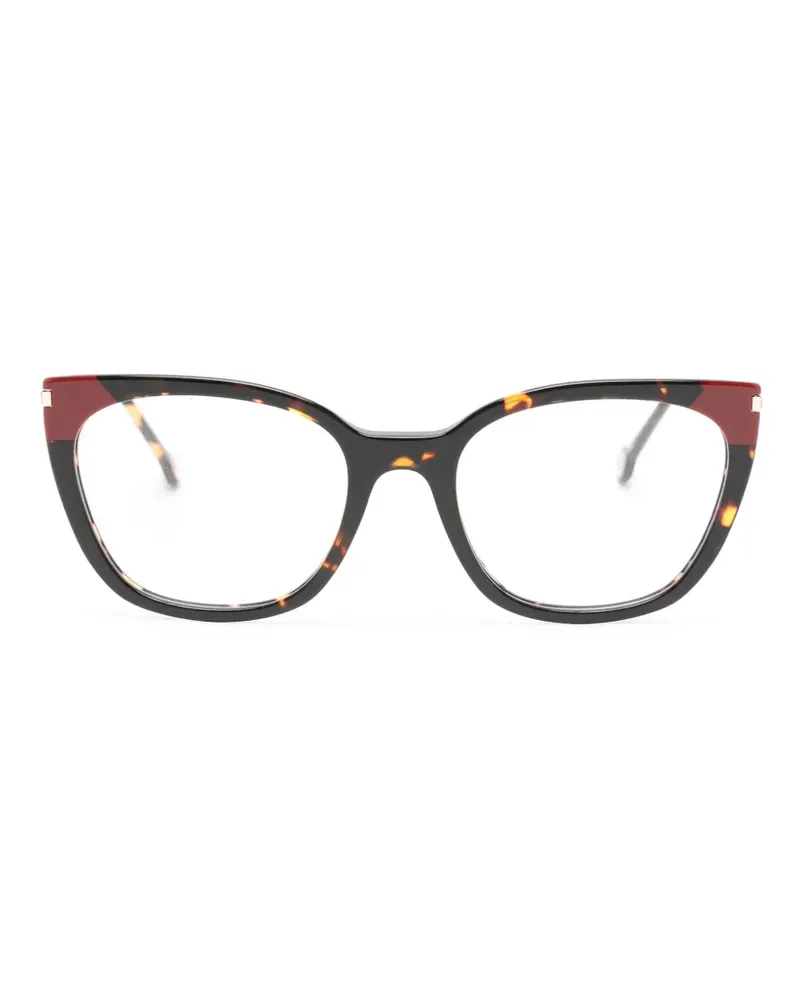 Carolina Herrera New York Cat-Eye-Brille in Schildpattoptik - Braun Braun