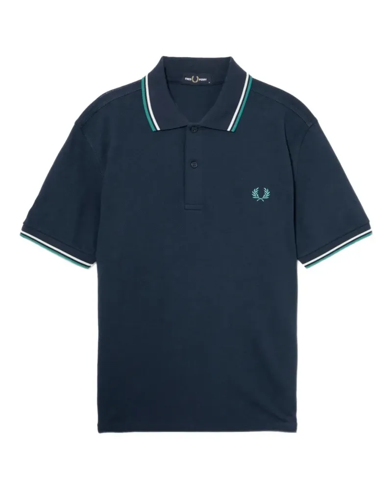 Fred Perry Poloshirt mit Logo-Stickerei - Blau Blau
