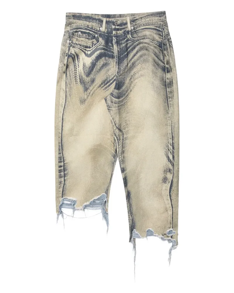 Camper Ausgefranster Rock aus Denim - Nude Nude