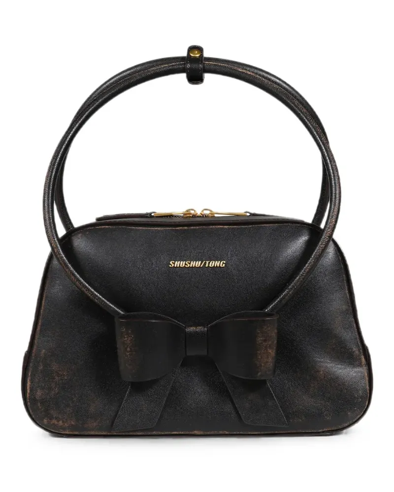 SHUSHU/TONG Distressed-Tote Bag mit Schleifendetail - Braun Braun