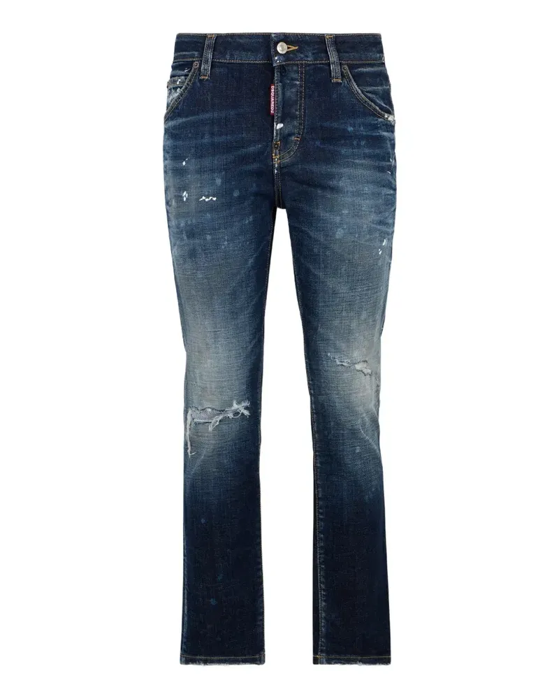 Dsquared2 Dark Dirty Teddy Jeans im Distressed-Look - Blau Blau