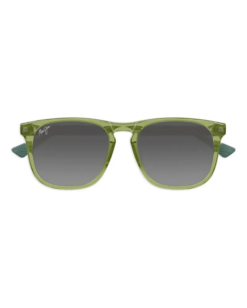 Maui Jim Eckige Kūpa'a Sonnenbrille mit Tempelmuster - Grün Grün