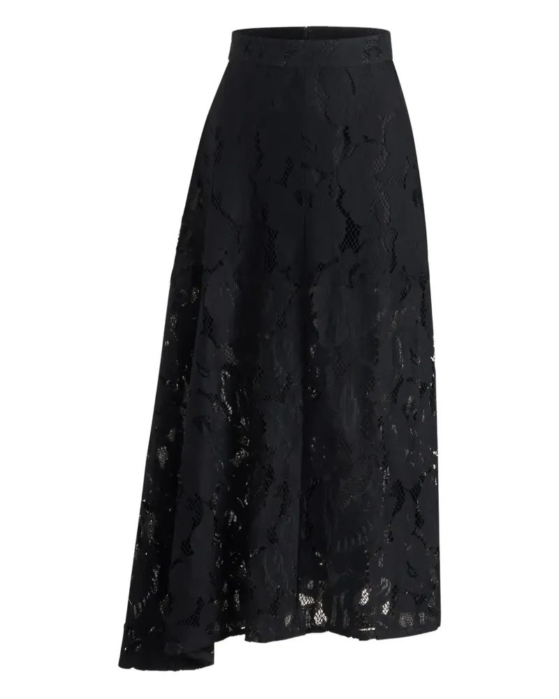 Patou Asymmetrischer Midirock - Schwarz Schwarz