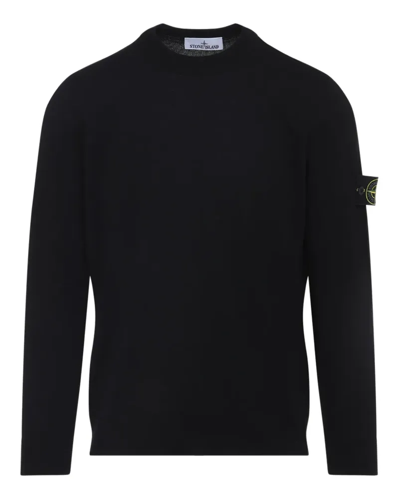 Stone Island Sweatshirt mit Logo-Patch - Schwarz Schwarz