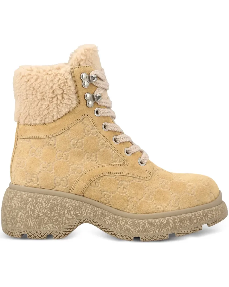 Gucci Stiefeletten mit Schnürung 35mm - Nude Nude