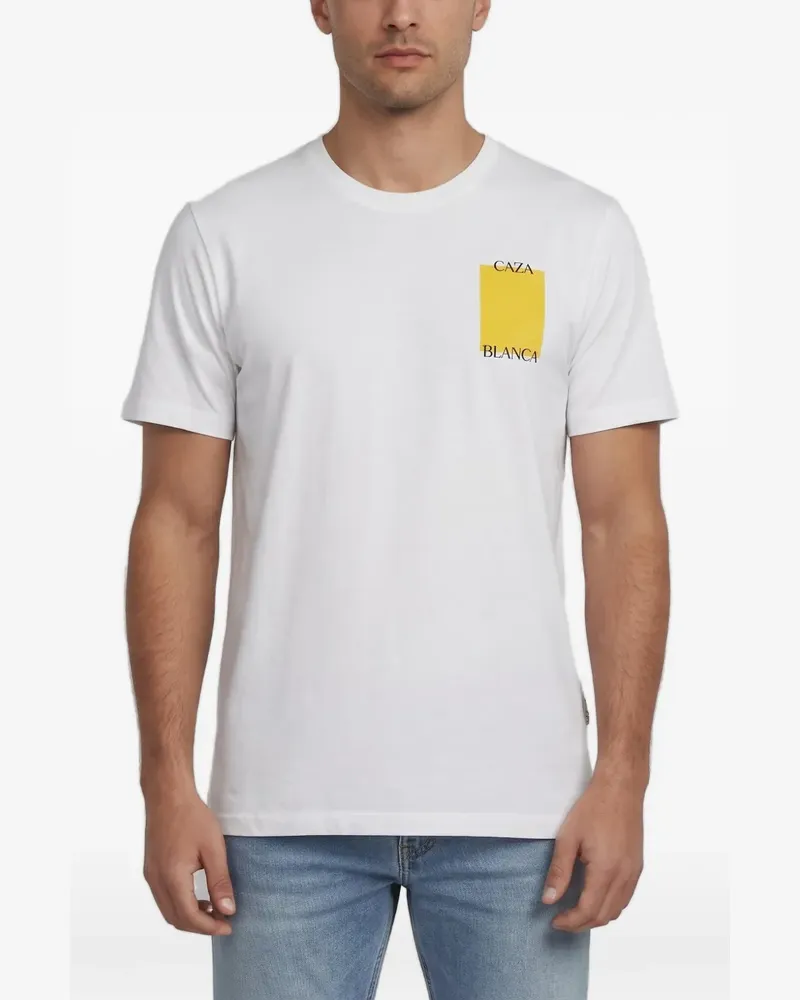 Casablanca Paris T-Shirt mit Logo-Print - Weiß Weiß