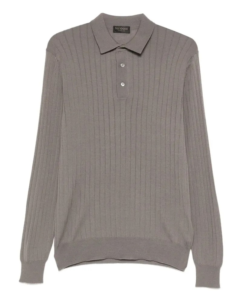Dell'oglio Geripptes Poloshirt - Grau Grau