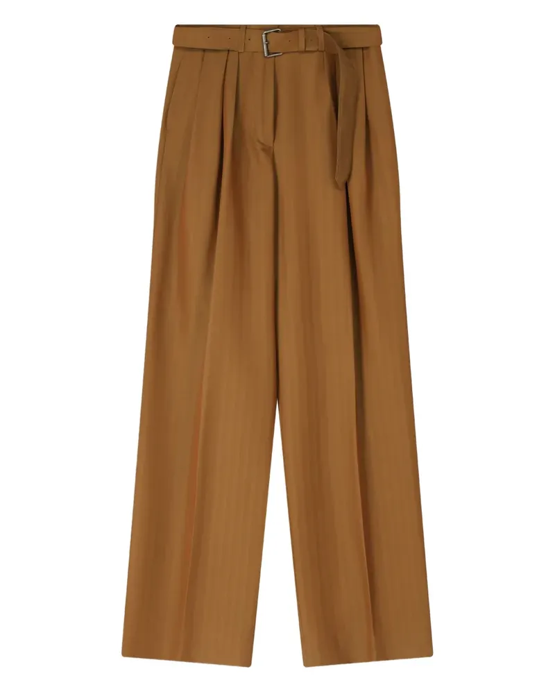 Dries van Noten Hose mit Fischgrätenmuster - Braun Braun