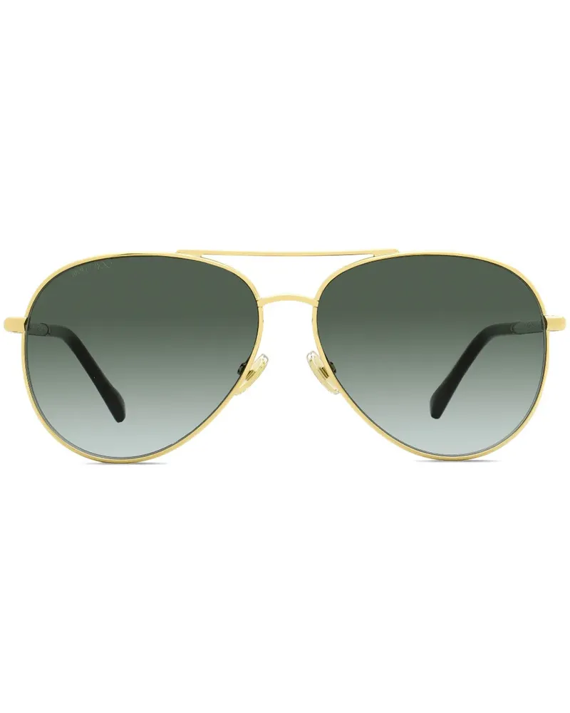 Jimmy Choo Sonnenbrille mit rundem Gestell - Schwarz Schwarz