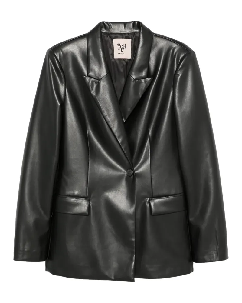 Aniye By Blazer aus Faux-Leder - Schwarz Schwarz