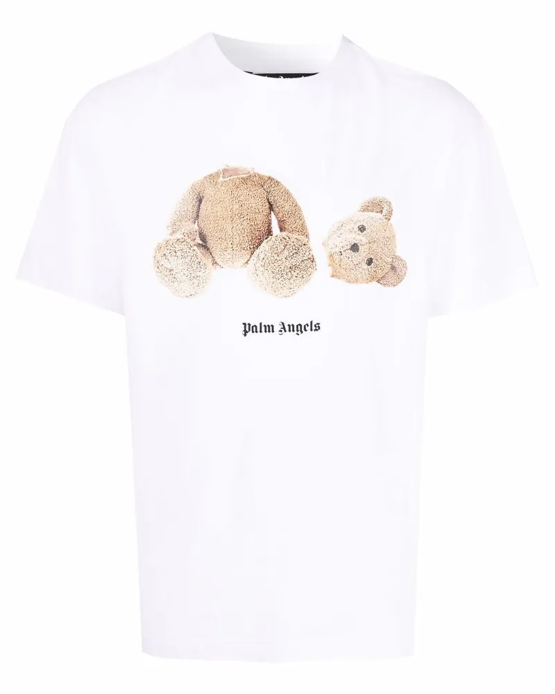 Palm Angels Broken Bear T-Shirt - Weiß Weiß