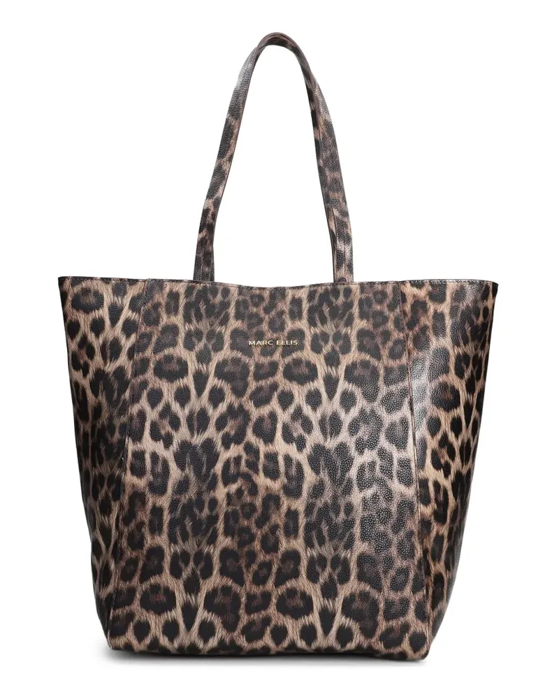 MARC ELLIS Ingrid Tote Bag mit Leopardenprint - Nude Nude