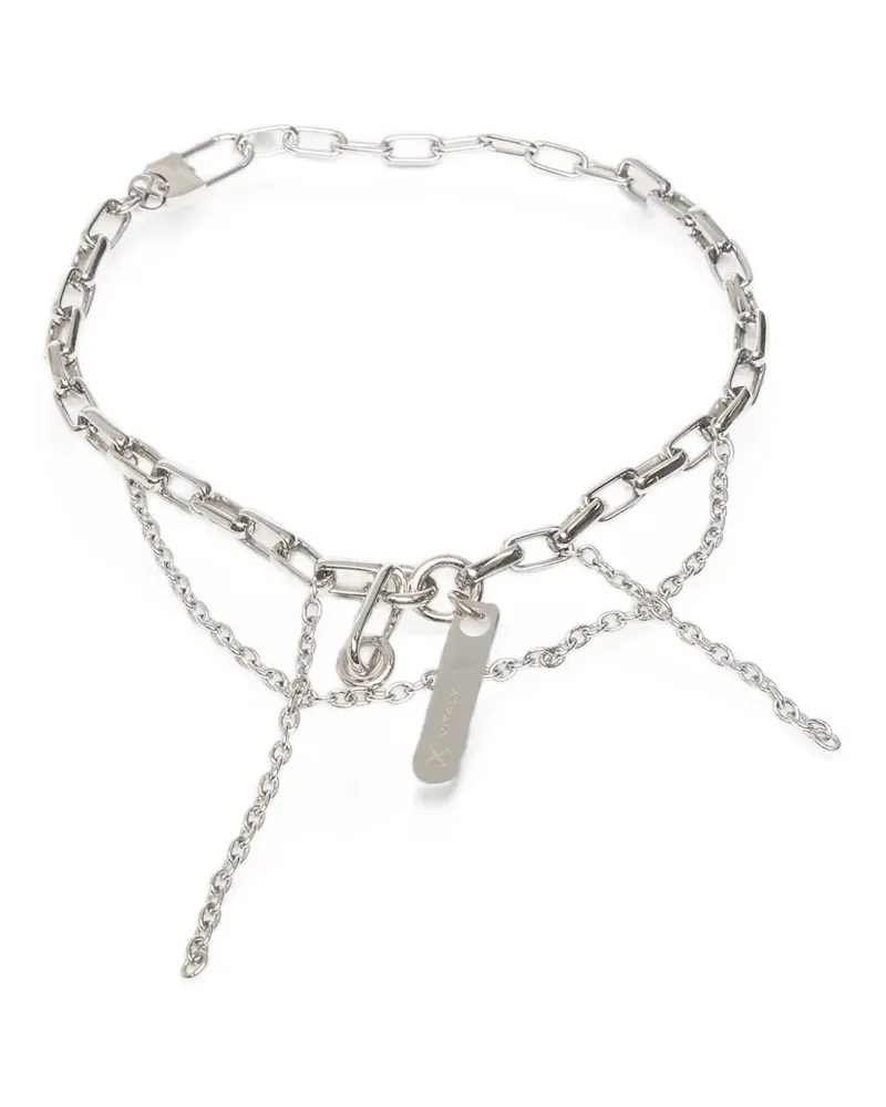Vitaly Dissolve layered chain necklace - Silber Silber