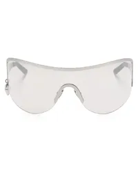 Acne Studios Shield-Sonnenbrille mit Logo-Anhänger Silber