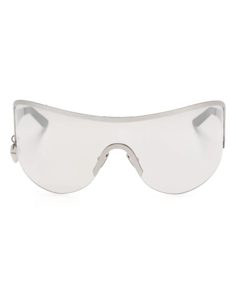 Acne Studios Shield-Sonnenbrille mit Logo-Anhänger - Silber Silber