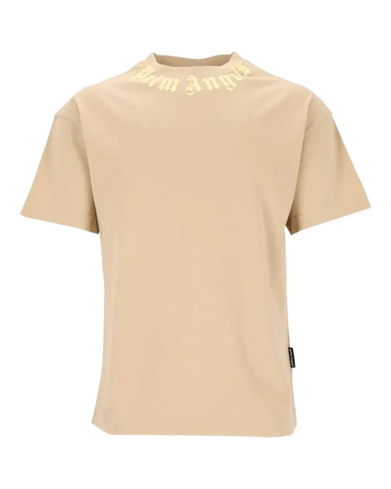Palm Angels T-Shirt mit Logo-Print - Nude Nude