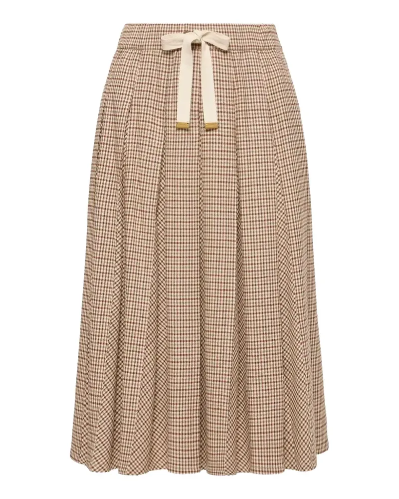 Moncler Microcheck Midirock - Nude Nude