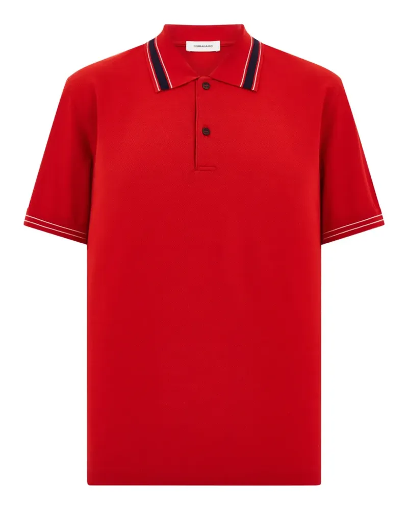 Ferragamo Poloshirt mit kurzen Ärmeln - Rot Rot