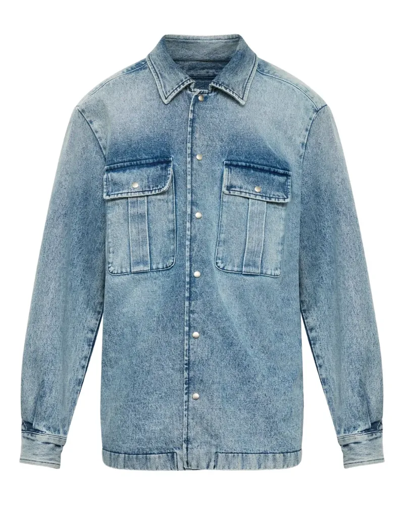 Maison Margiela Langarmshirt mit Tasche - Blau Blau
