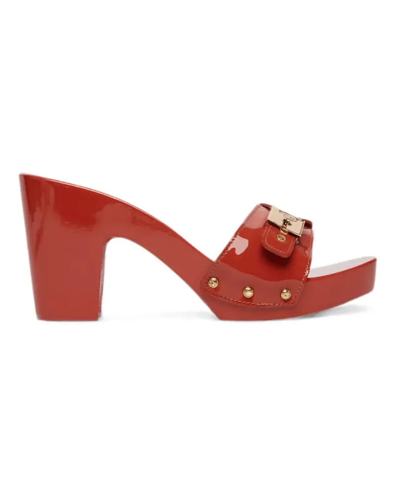 Scholl pescura cameron buckle-detail wooden sandals - Rot Rot