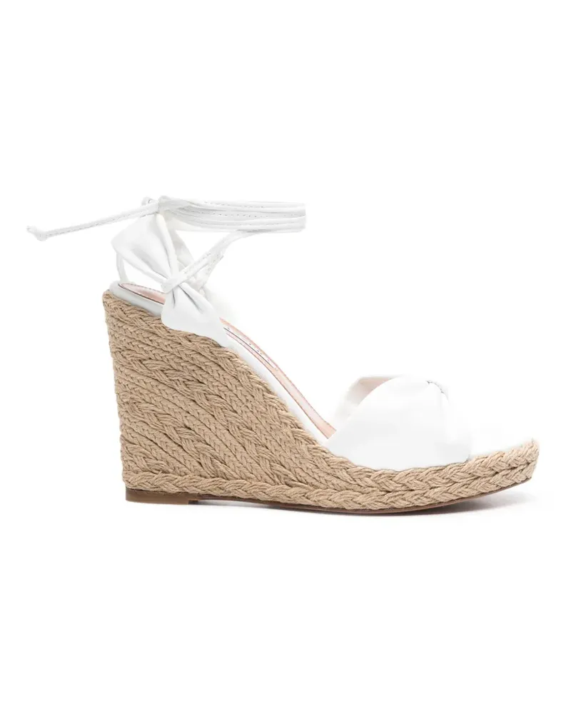 Aquazzura bow tie wedge heeled espadrilles - Weiß Weiß