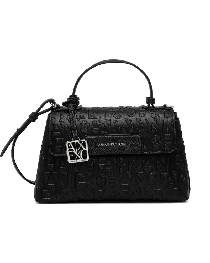Armani Exchange Umhängetasche mit Logo-Prägung - Schwarz Schwarz