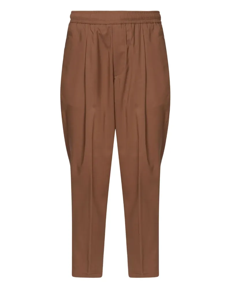 Giuliano Galiano Stretchbund-Hose mit Faltendetail - Braun Braun