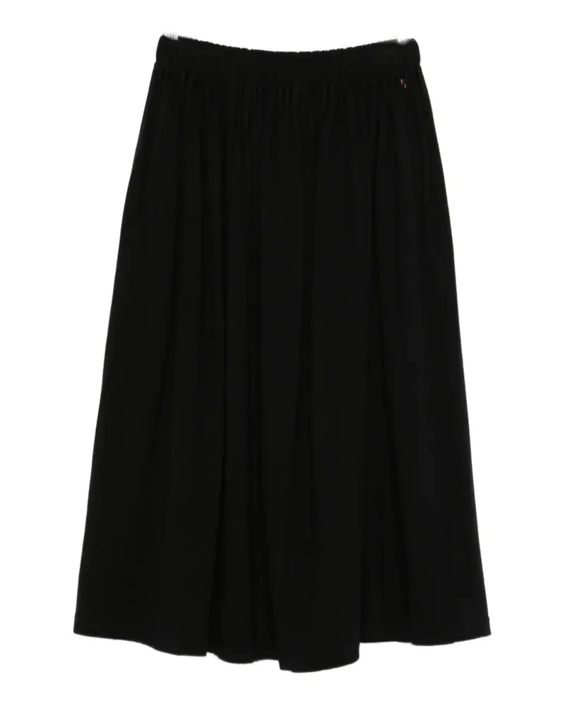 extreme cashmere Nº403 Mary Xtra Shot elasticated-waistband midi skirt - Schwarz Schwarz