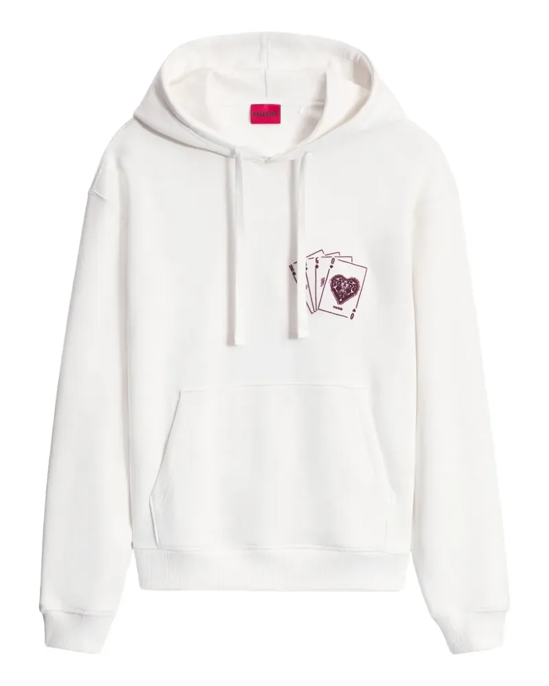 HUGO BOSS Hoodie mit grafischem Print - Nude Nude