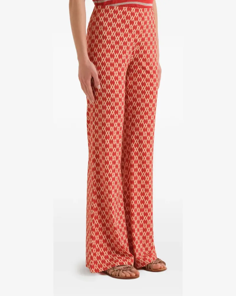 Maliparmi Diamond Glow geometric-pattern trousers - Rot Rot