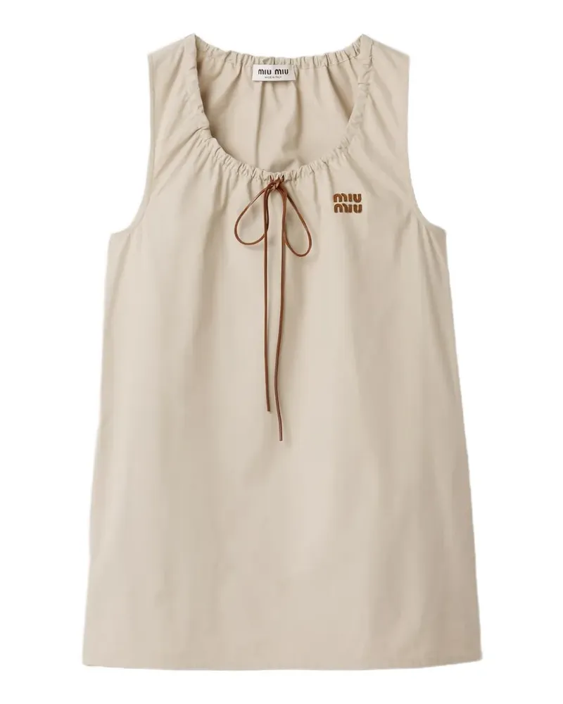 Miu Miu Panama Baumwollkleid - Nude Nude