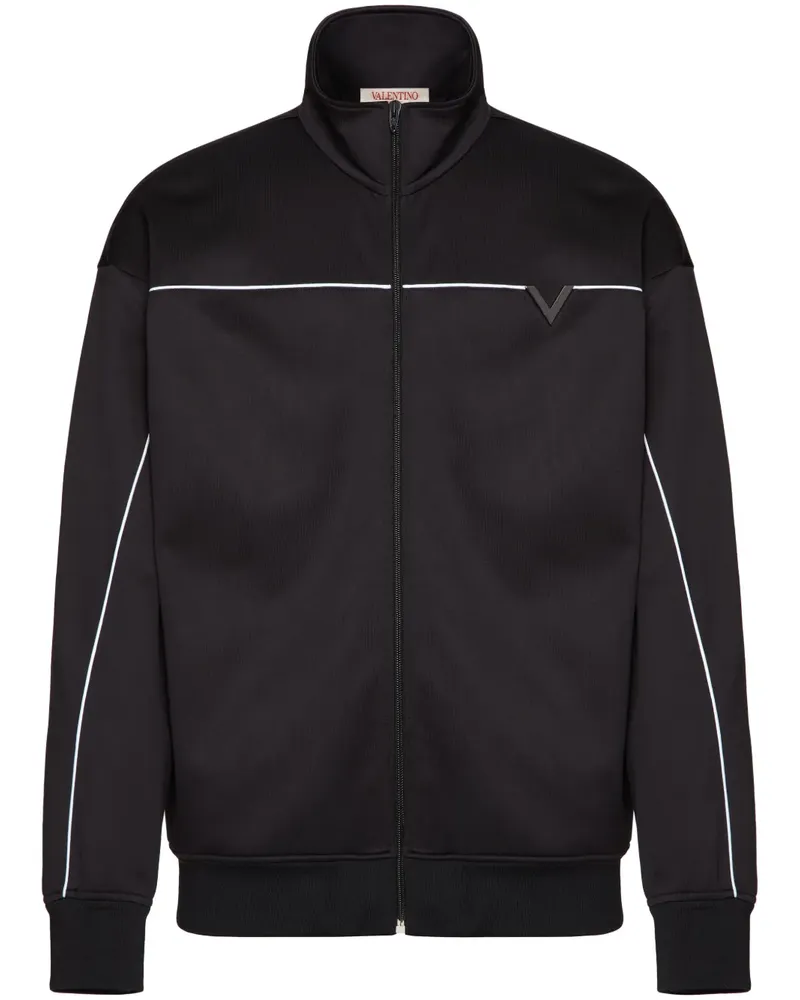Valentino Garavani Sweatshirt mit V-Detail - Schwarz Schwarz