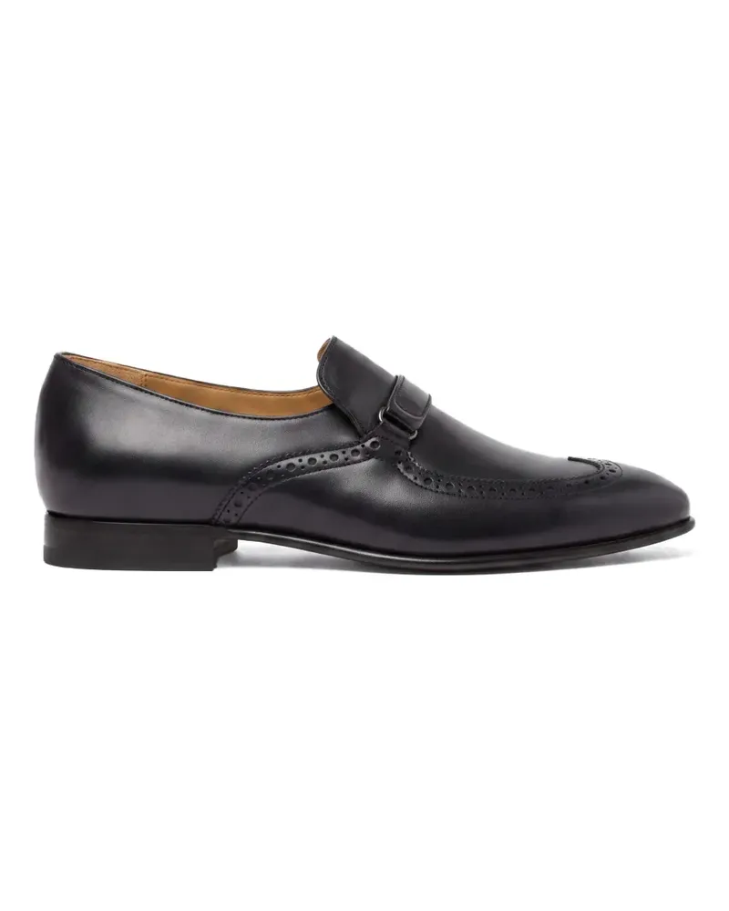 Scarosso Maude Loafer mit Budapestermuster - Schwarz Schwarz