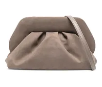 Geraffte Tia Clutch - Braun
