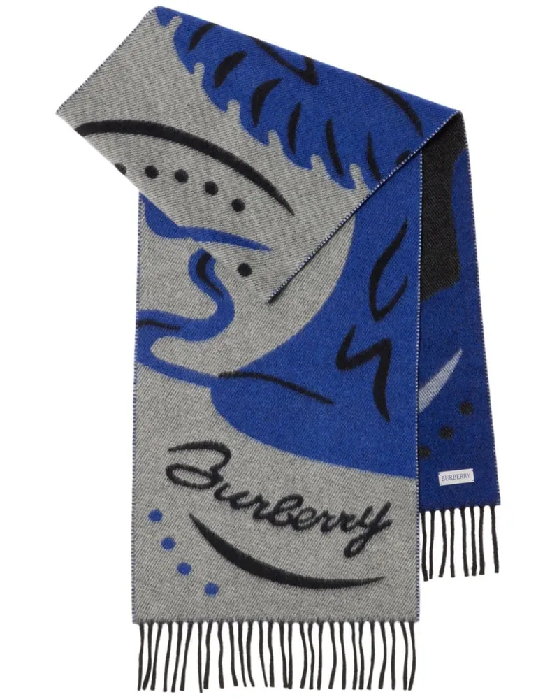 Burberry Mirrored Horse Kaschmirschal - Blau Blau