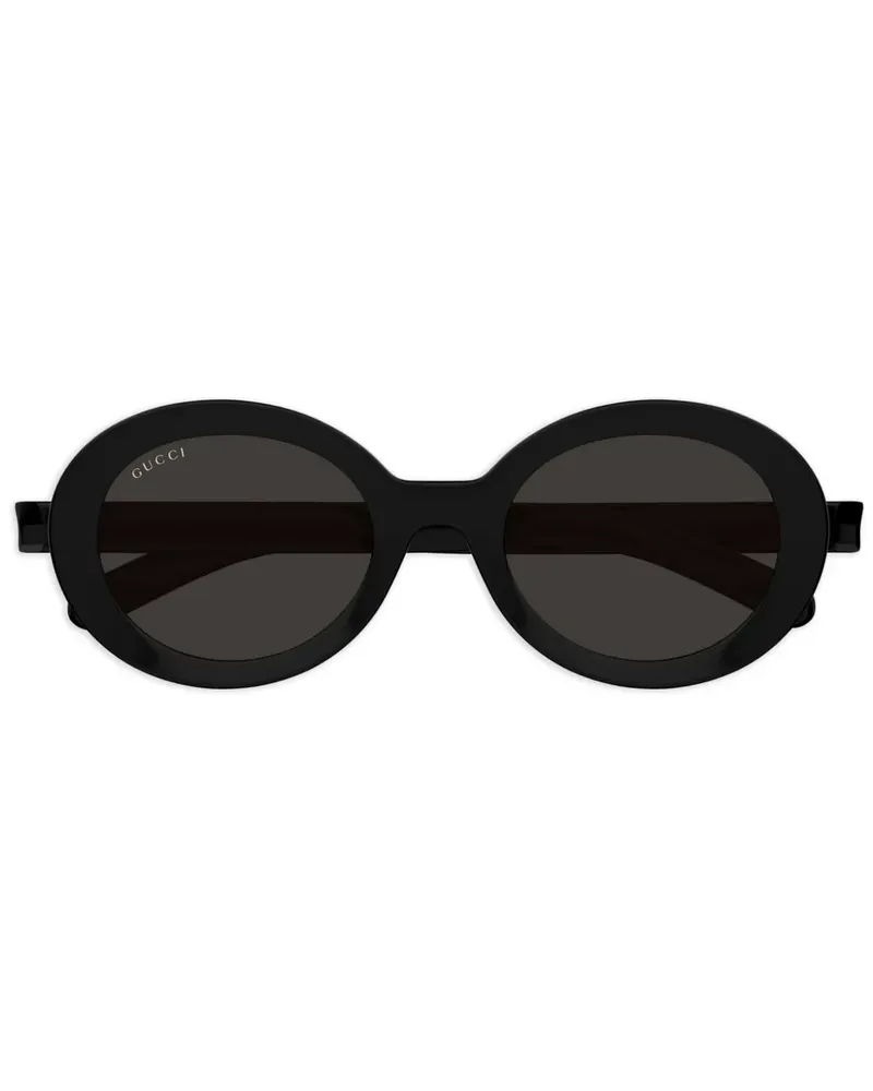 Gucci Sonnenbrille mit Logo-Print - Schwarz Schwarz