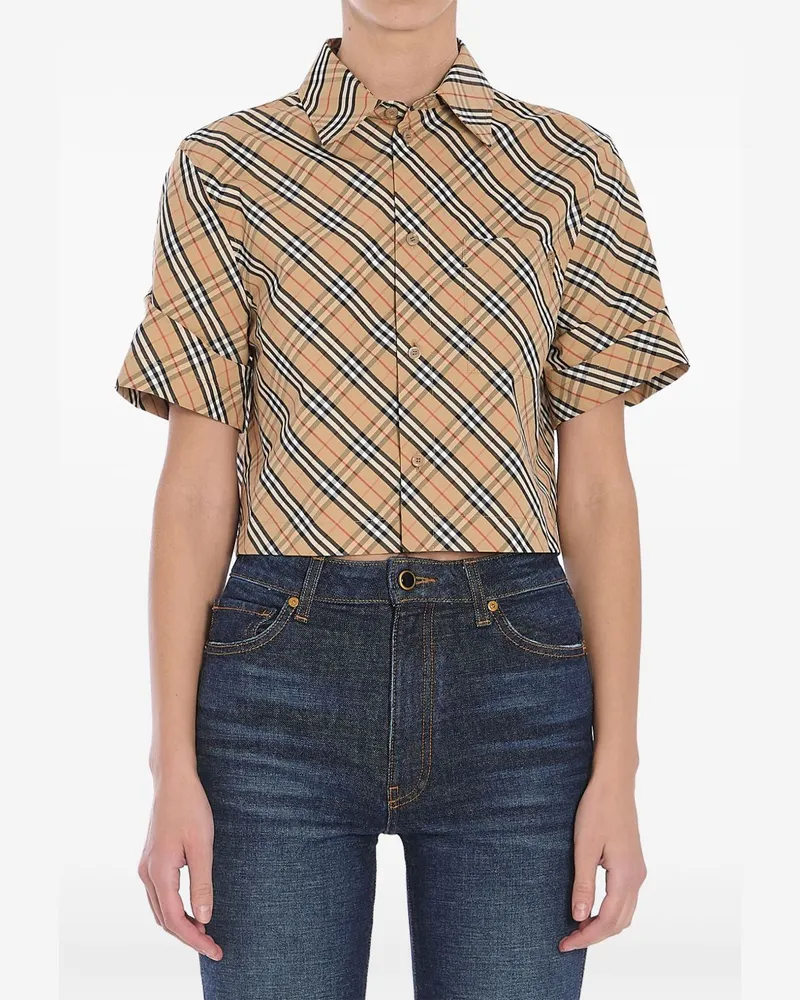 Burberry Cropped-Hemd - Nude Nude