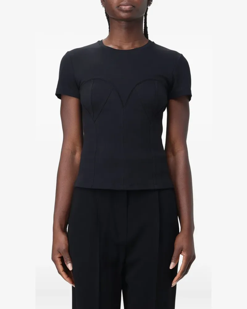Blumarine Bustino T-Shirt - Schwarz Schwarz