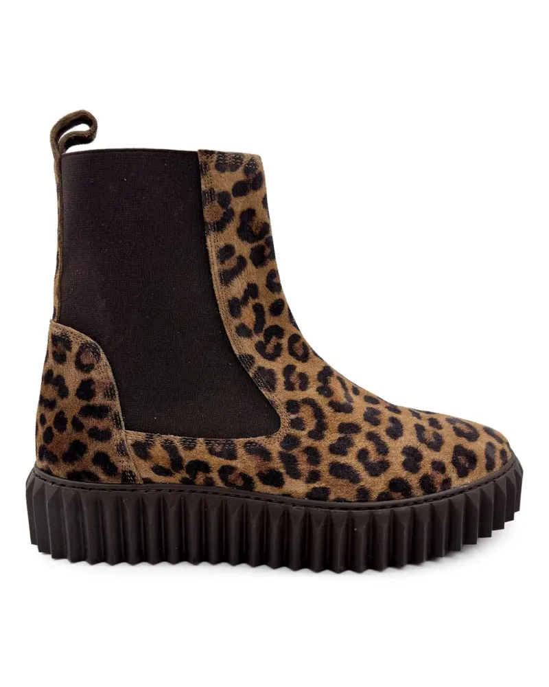 Voile Blanche Beth leopard-print ankle boots - Braun Braun